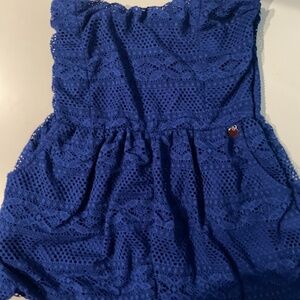 Blue Beach Cover Up Romper